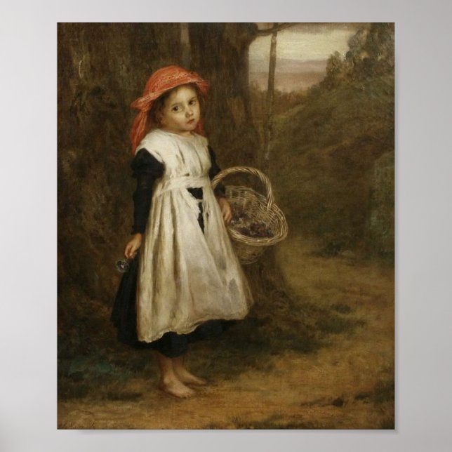 Póster Niña de flores descalzos (Frente)