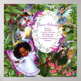 Póster Niña de mariposa de hadas