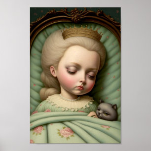 Póster Niña Durmiendo Inocente Dulce Guardería 