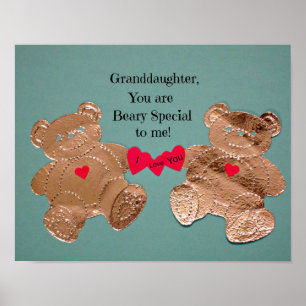 Póster Niña, eres Beary Especial para mí!