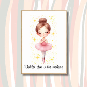 Póster Niña estrella de ballet