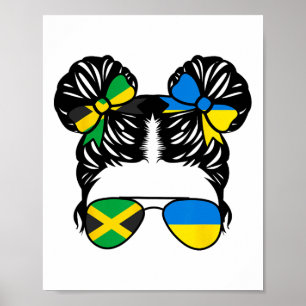 Póster Niña mitad jamaicana mitad ucraniana Jamaica niños