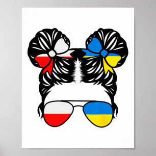 Póster Niña mitad polaca mitad ucraniana Polonia Niños He