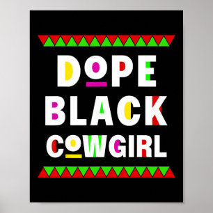 Póster Niña negra de la droga Caballo de África