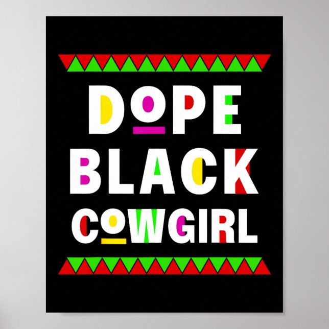 Póster Niña negra de la droga Caballo de África (Frente)