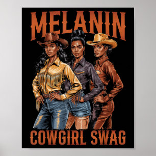 Póster Niña negra vibes melanina historia negra Texas nos