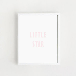 Póster Niña Nursery Wall Art. Pequeña Estrella