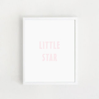 Póster Niña Nursery Wall Art. Pequeña Estrella