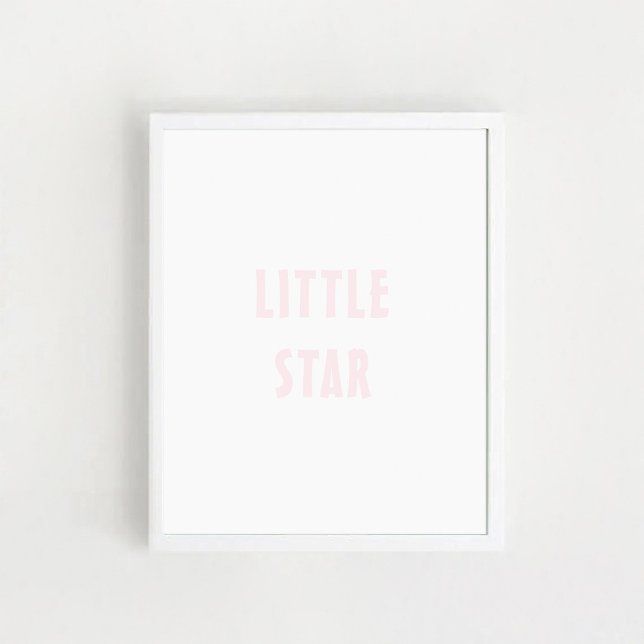 Póster Niña Nursery Wall Art. Pequeña Estrella (Subido por el creador)