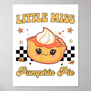 Póster Niña Pequeña de Acción de Gracias Little Miss Pump