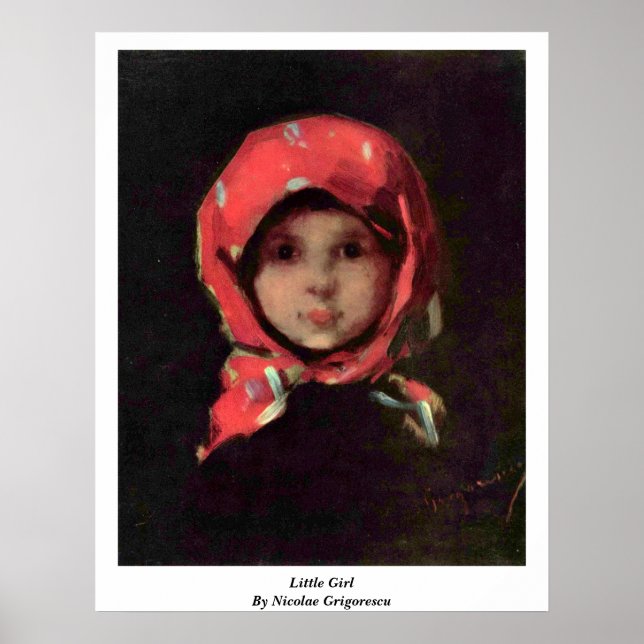 Póster Niña Pequeña De Nicolae Grigorescu (Frente)