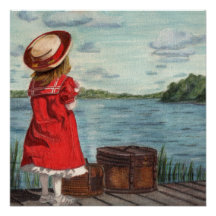 Niña pequeña de rojo