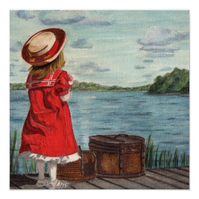 Póster Niña pequeña de rojo (Anverso)