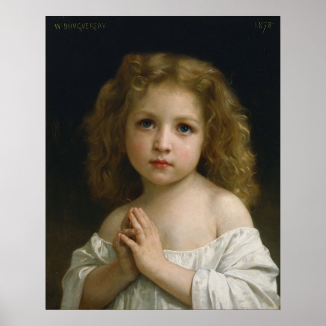 Póster Niña pequeña de William-Adolphe Bouguereau (Frente)