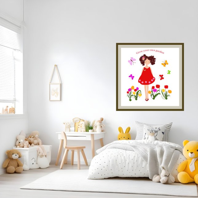 Póster Niña pequeña en el jardín (Subido por el creador)