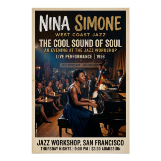 Póster Nina Simone 1958 