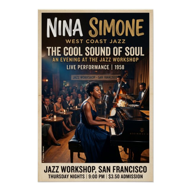Póster Nina Simone 1958  (Anverso)