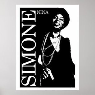 Póster Nina Simone Stencil Art