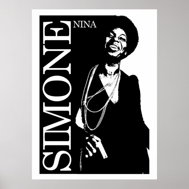 Póster Nina Simone Stencil Art (Frente)