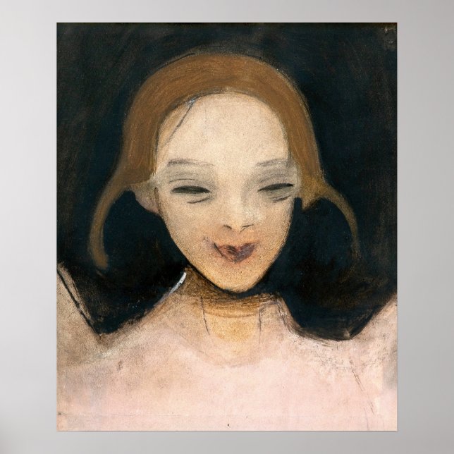 Póster Niña sonriente, Helene Schjerfbeck  (Frente)