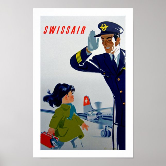 Póster Niña Swissair (Frente)