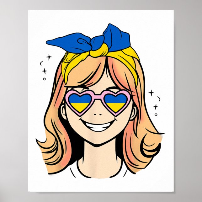 Póster Niña ucraniana con pelo rojizo (Frente)