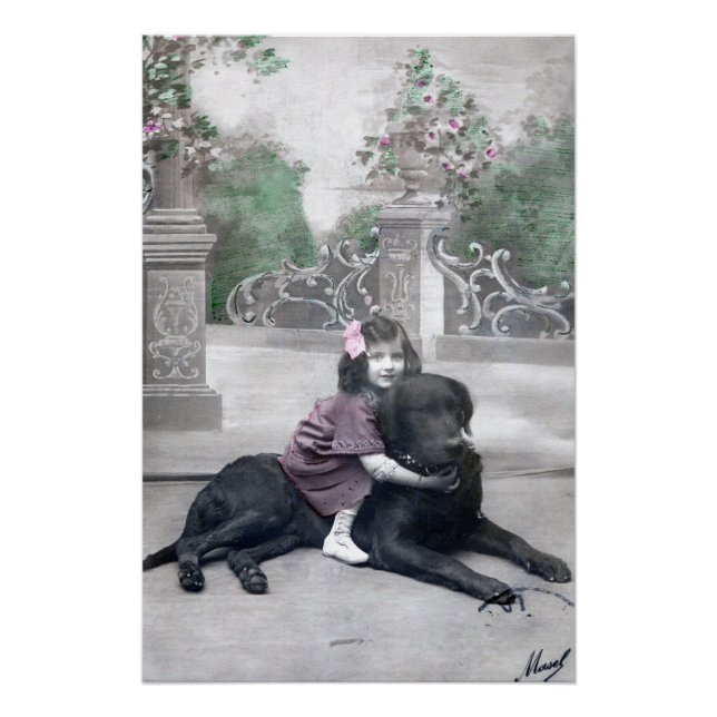 Póster Niña y su Perro (Anverso)