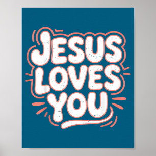 Póster Niñas Jesús Ama Rosa Cristiano Niños Pequeños