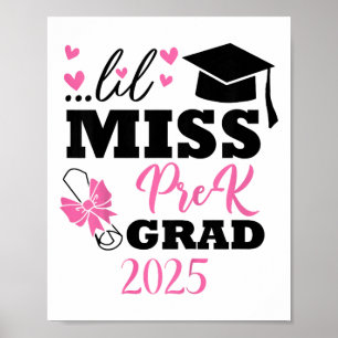 Póster Niñas Pequeña Niña Niña Preescolar Preescolar Grad