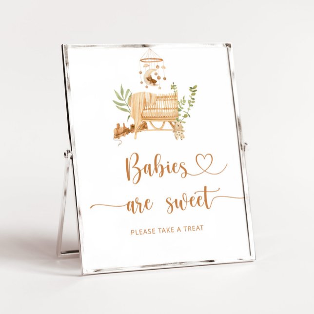 Póster Niñera de boho neutral de género Los bebés son dul (Subido por el creador)