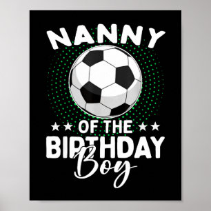 Póster Niñera Del Niño De Cumpleaños Futbolista Cumpleaño