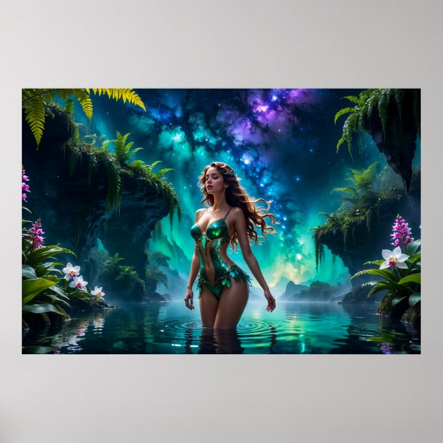 Póster Ninfa Acuática del Lago Galáctico (Frente)