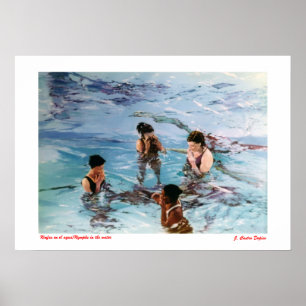 Póster Ninfas en el agua/Nymphs in the water