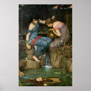 Póster Ninfas que encuentran la cabeza de Orfeo