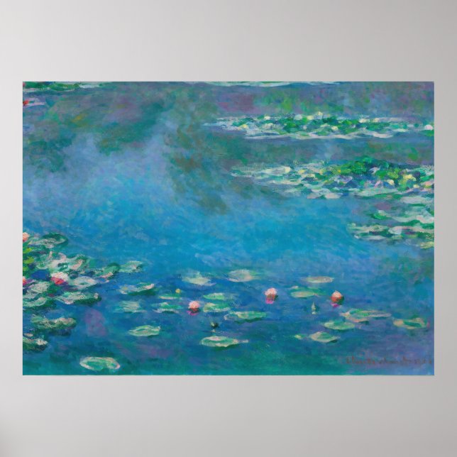 Póster Ninféas - Nieves por Claude Monet (Frente)