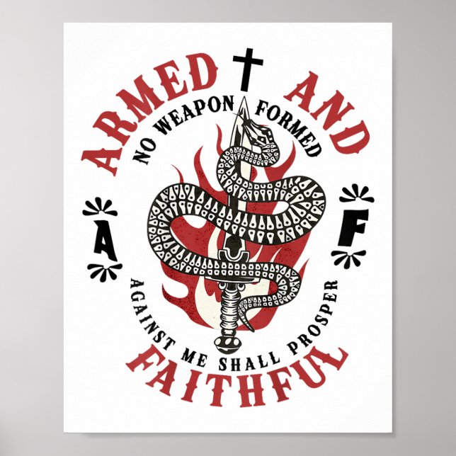 Póster Ningún arma formada contra mí prosperará el cristi (Frente)