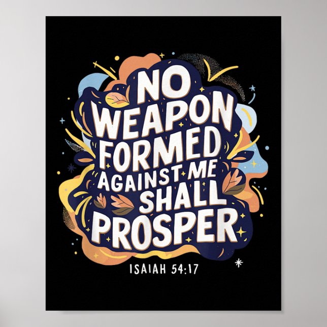 Póster Ningún arma formada contra mí será cristiana (Frente)