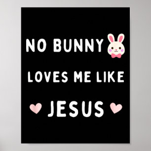 Póster Ningún conejo me ama como Jesús Pascua cristiana f