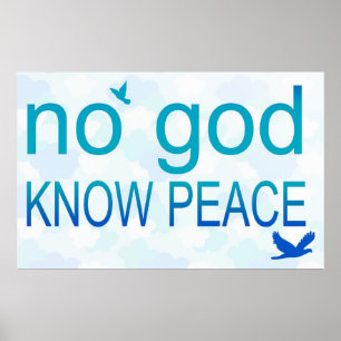 Póster Ningún dios, sabe el poster de la paz
