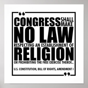 Póster Ningún Poster de derecho religioso