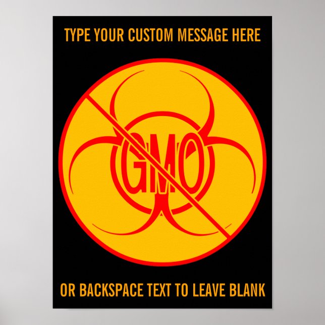 Póster Ningún Poster de OMG Biohazard Personalizado Sin R (Frente)