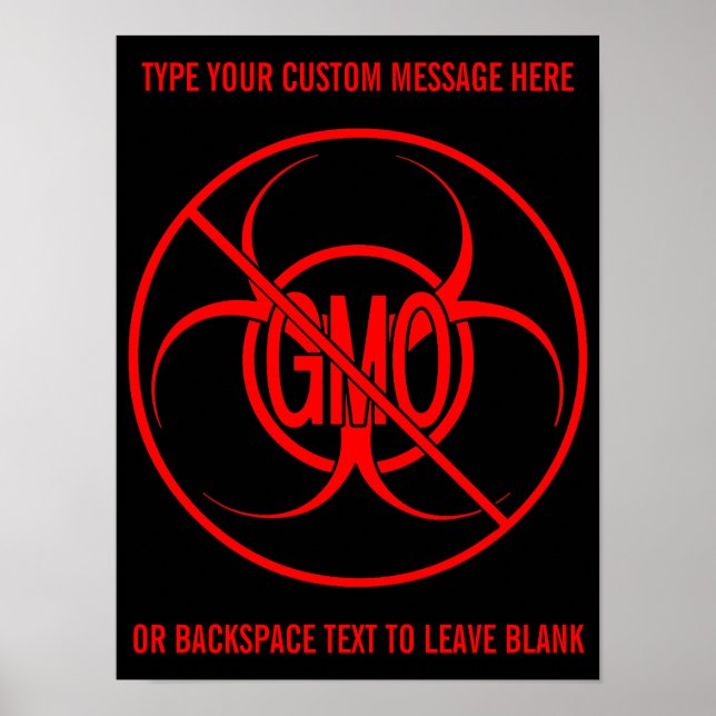 Póster Ningún Poster de OMG Biohazard Personalizado Sin R (Frente)