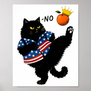 Póster Ningún Rey En Estados Unidos Gato Negro Nosotros,