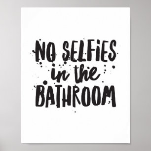 Póster Ningún Selfies en el cuarto de baño