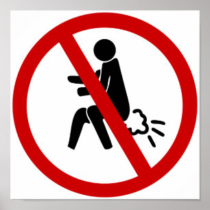 Póster NINGÚN ⚠ tailandés divertido del Rótulo del