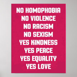 Póster Ninguna cita de la homofobia