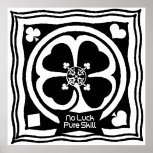 Póster Ninguna habilidad pura de la suerte