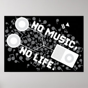 PÓSTER NINGUNA MÚSICA, NINGUNA VIDA
