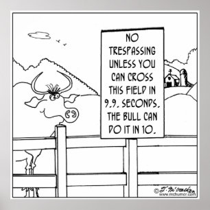 Póster Ninguna violación a menos que usted sea más rápido