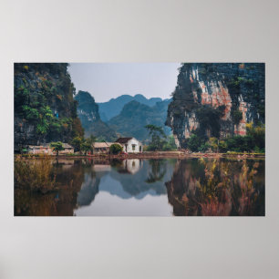 PÓSTER NINH BINH, DELTA DE RED RIVER, VIETNAM
